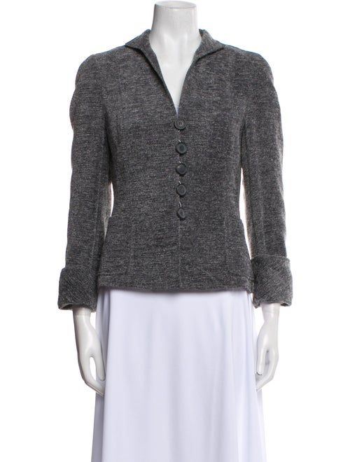 Akris Wool Tweed Pattern Blazer