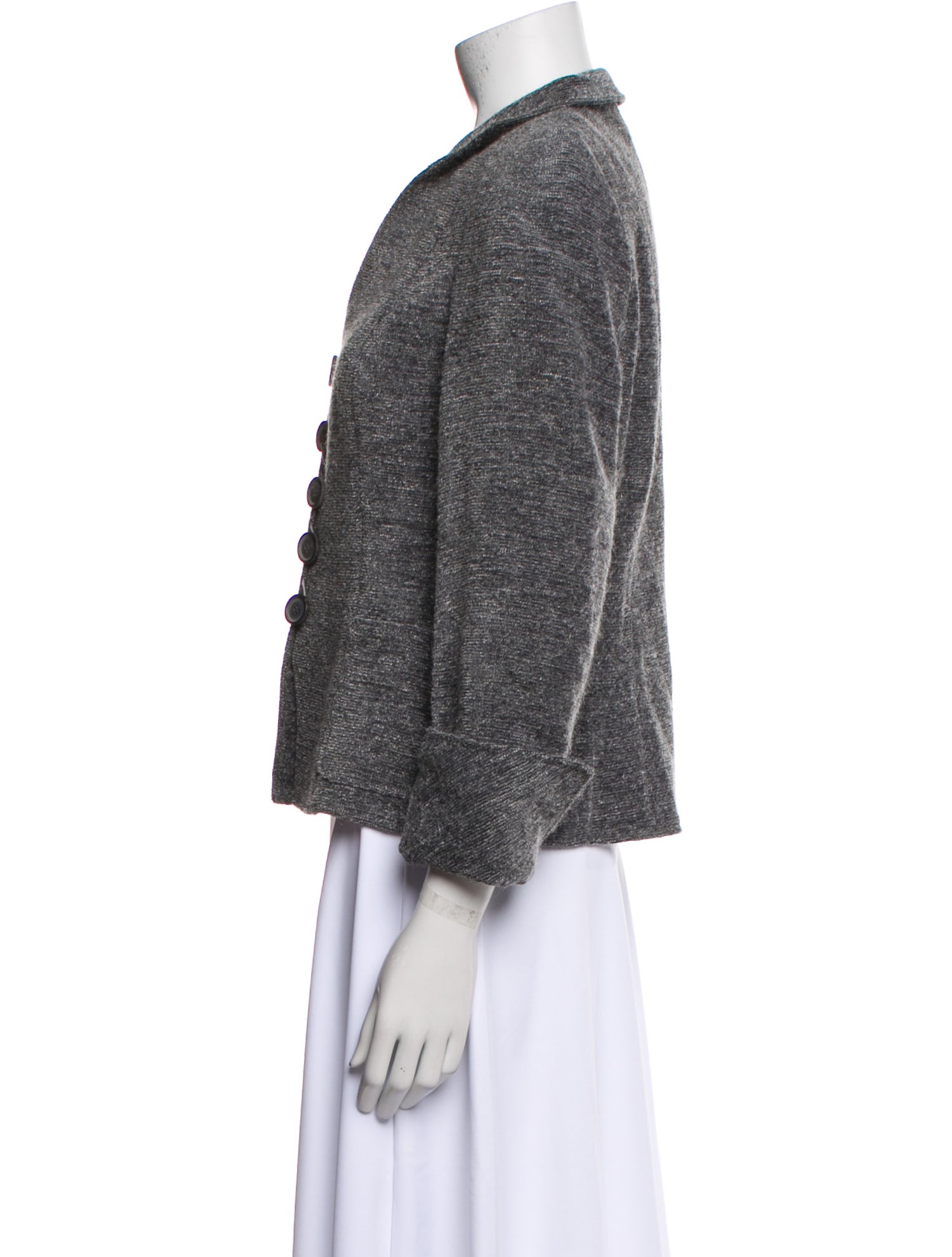 Akris Wool Tweed Pattern Blazer