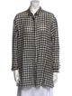 Akris Wool Plaid Print Button-Up Top