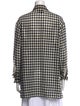 Akris Wool Plaid Print Button-Up Top