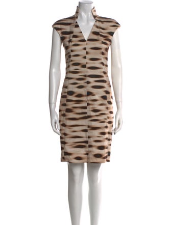 Akris Animal Print Knee-Length Dress