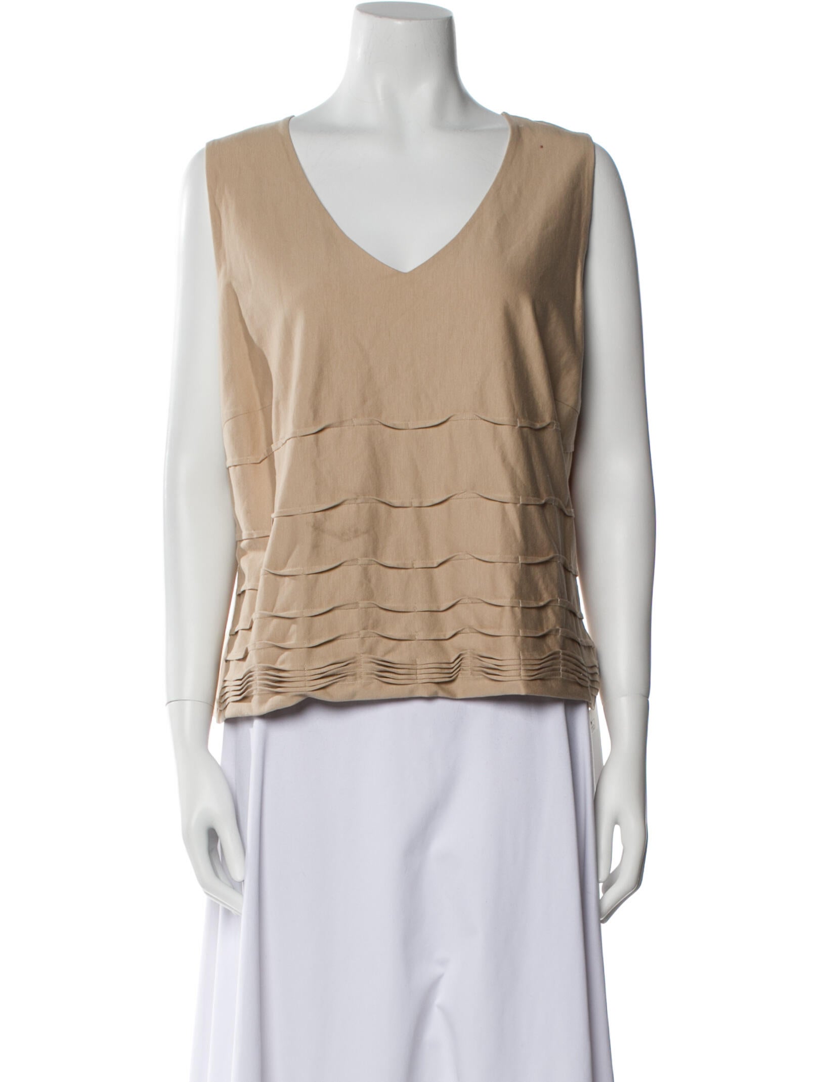 Akris V-Neck Sleeveless Top