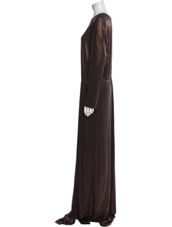 Akris Crew Neck Long Dress