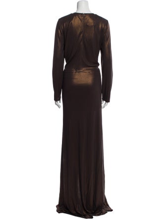 Akris Crew Neck Long Dress