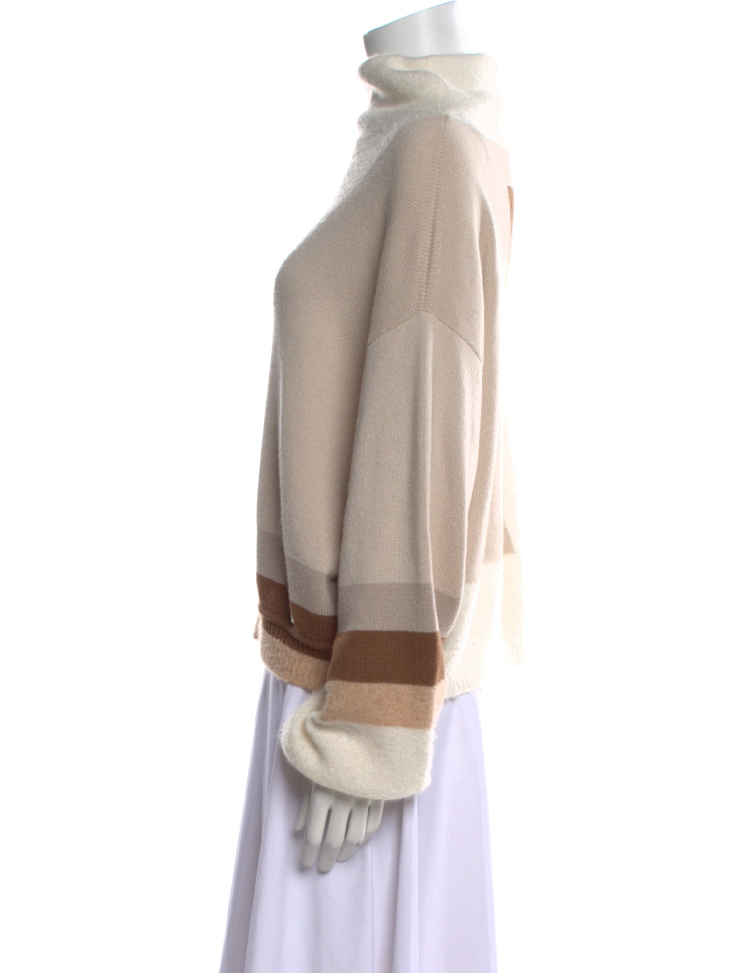 Akris Cashmere Colorblock Pattern Sweater