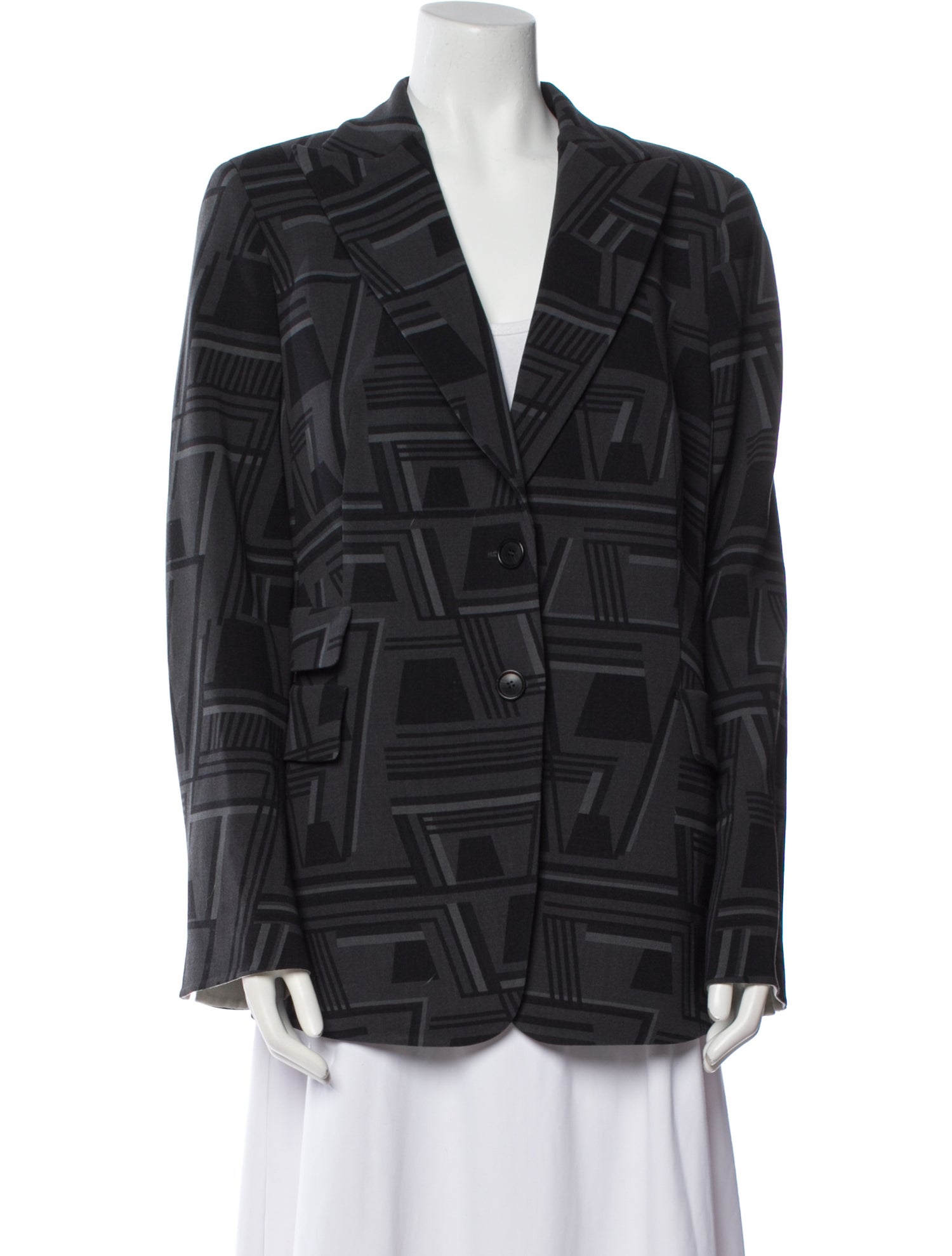 Akris Wool Printed Blazer