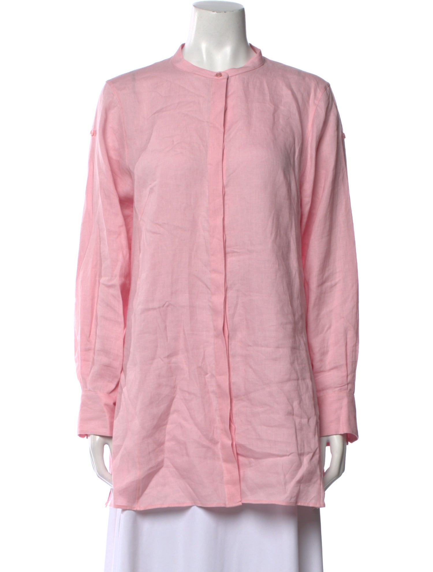 Akris Linen Mock Neck Tunic