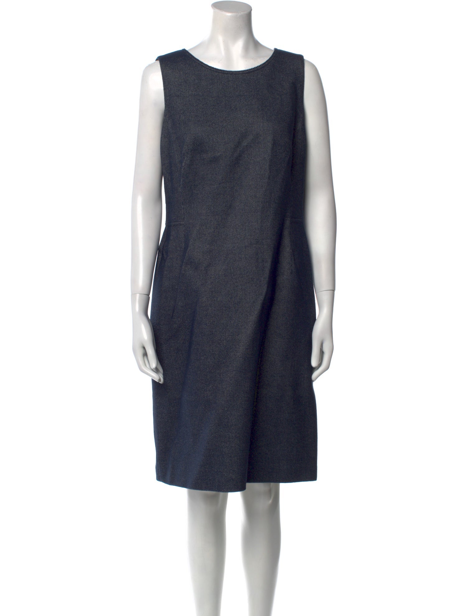 Akris Scoop Neck Knee-Length Dress
