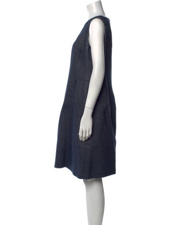 Akris Scoop Neck Knee-Length Dress