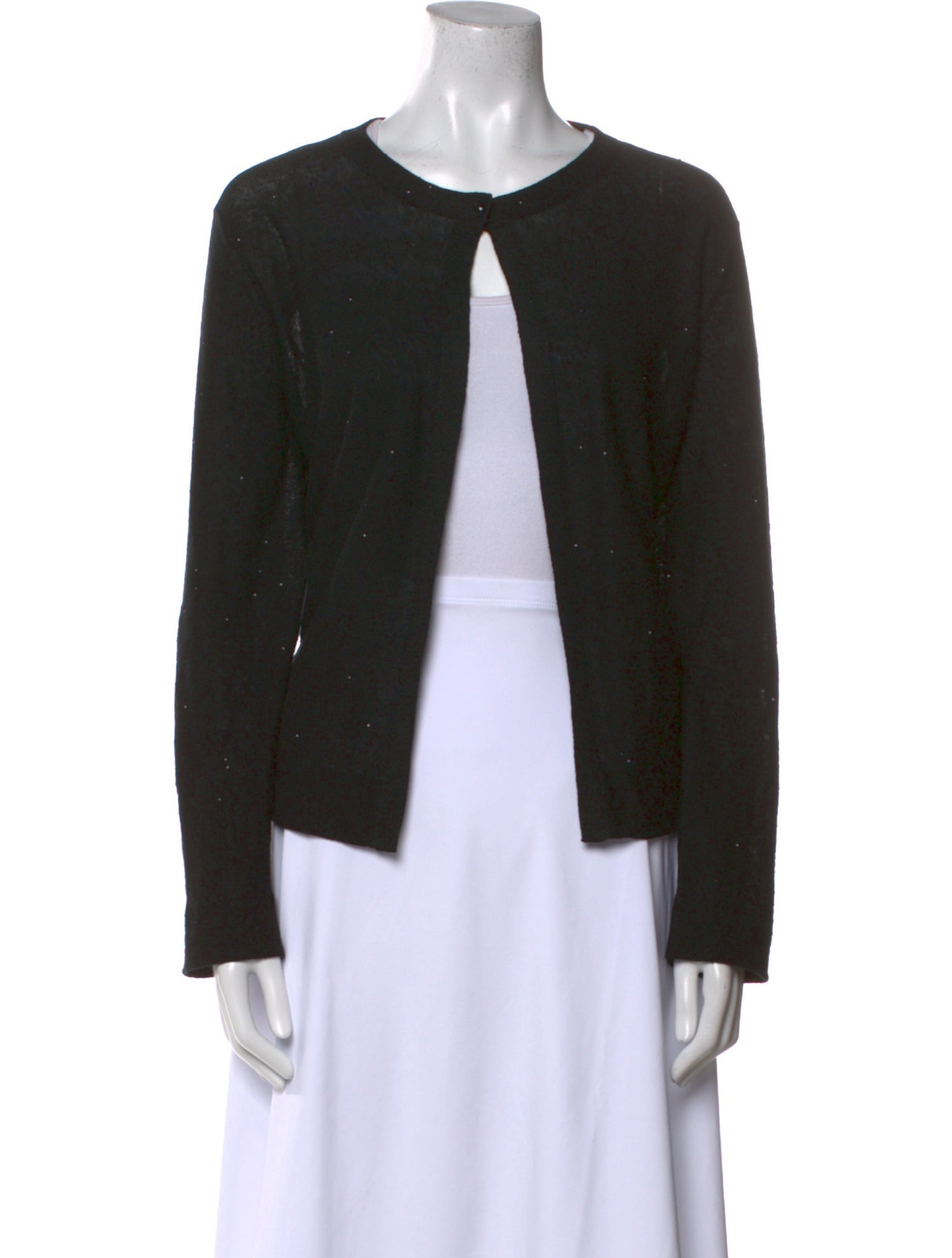 Akris Linen Open Front Sweater