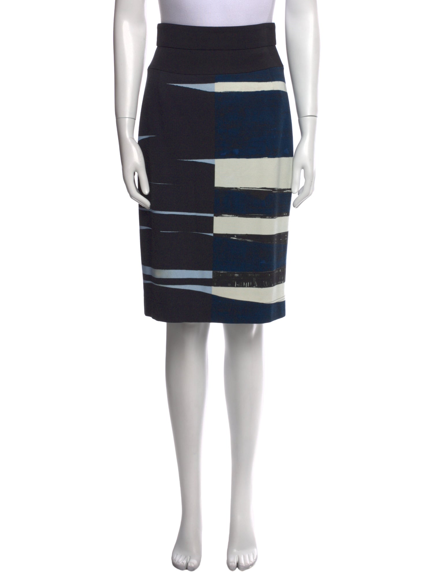 Akris Striped Knee-Length Skirt