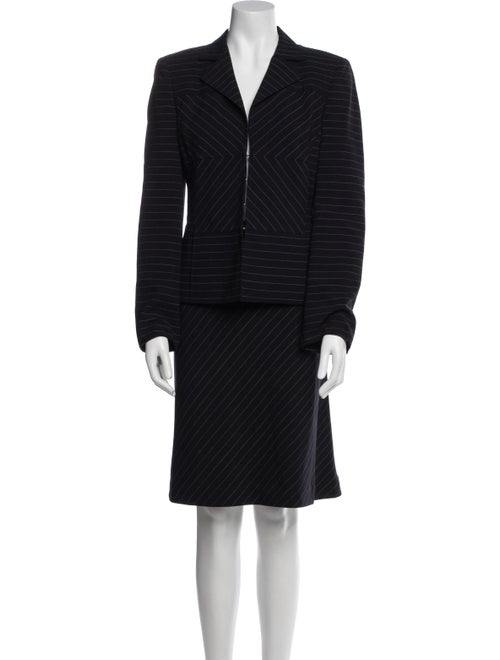 Akris Wool Striped Skirt Set