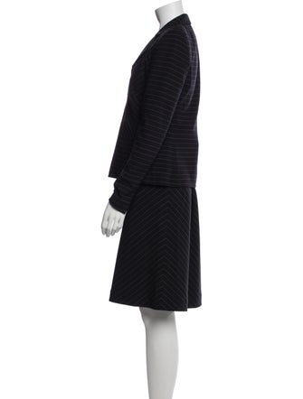 Akris Wool Striped Skirt Set