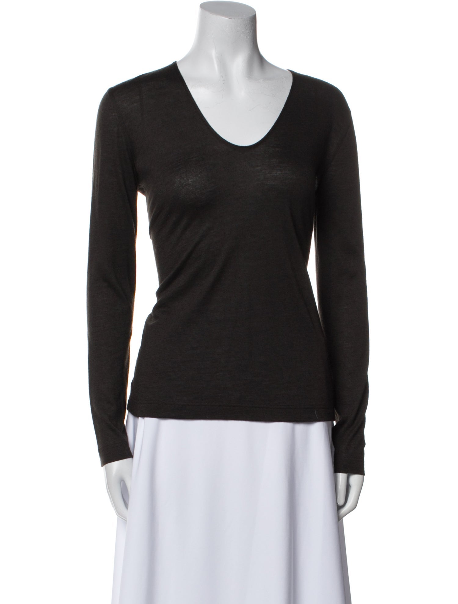 Akris Cashmere V-Neck T-Shirt w/ Tags