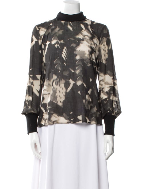 Akris Wool Tie-Dye Print Blouse