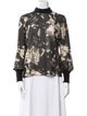 Akris Wool Tie-Dye Print Blouse
