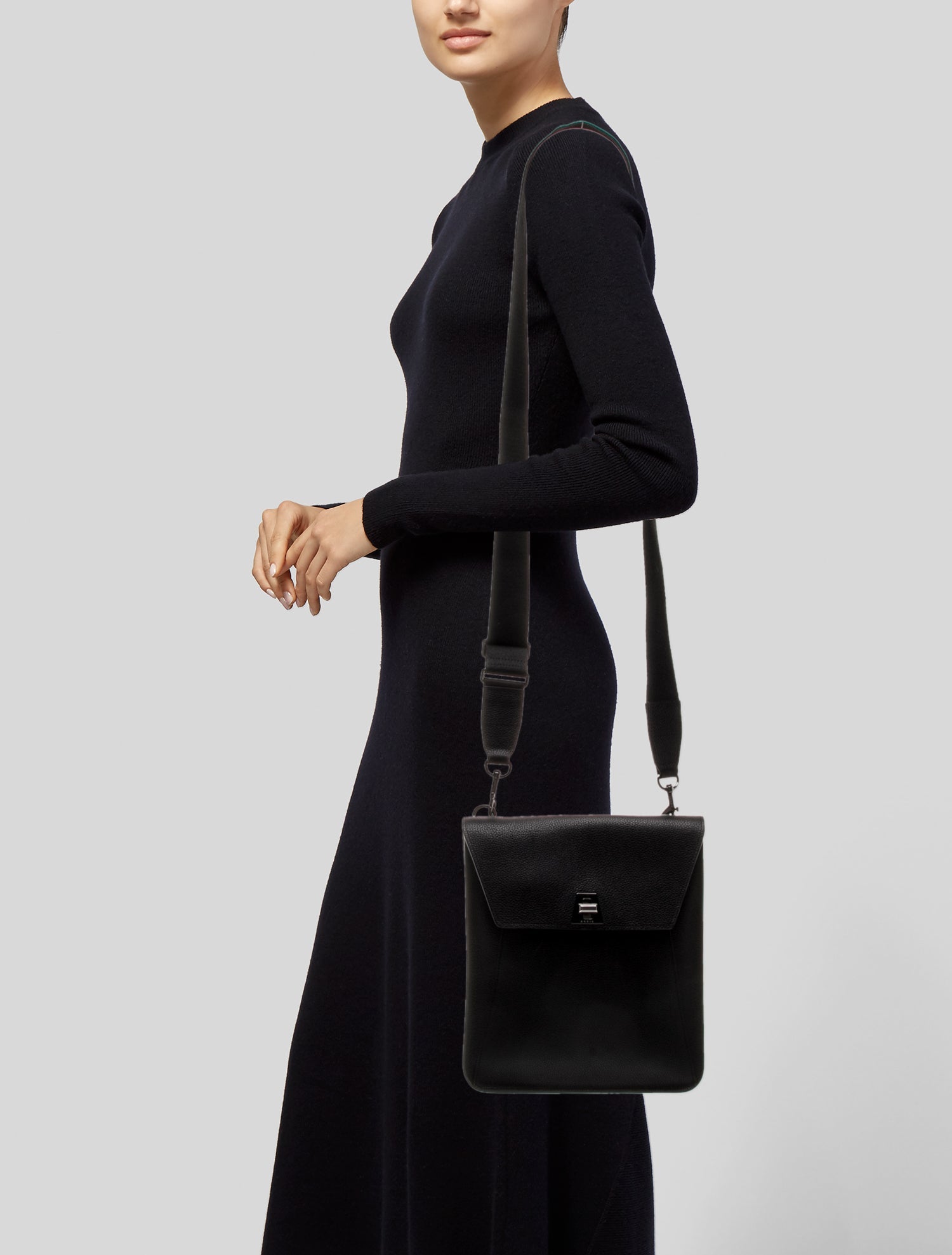 Akris Leather Messenger Bag