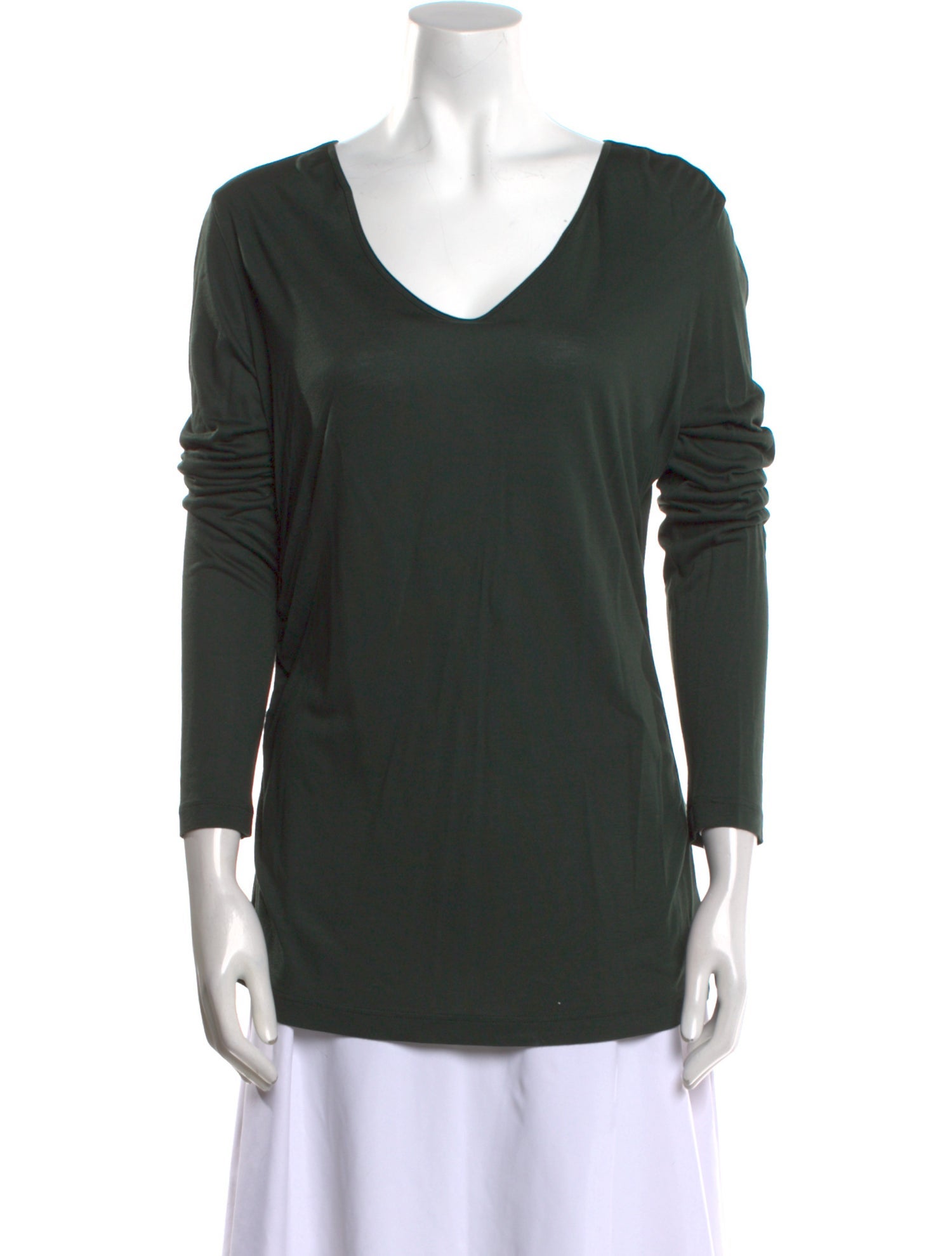 Akris V-Neck Three-Quarter Sleeve T-Shirt