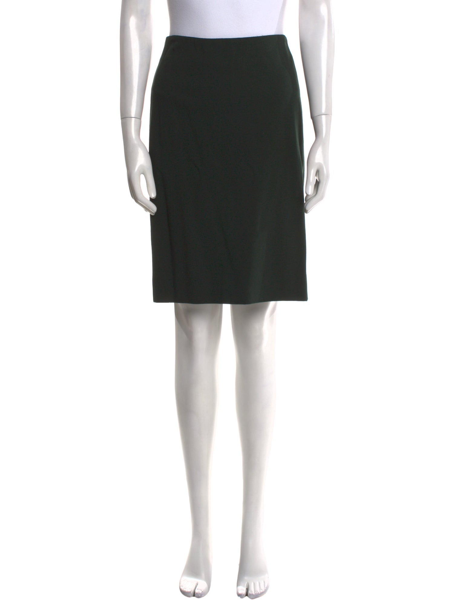 Akris Pleated Accents Knee-Length Skirt