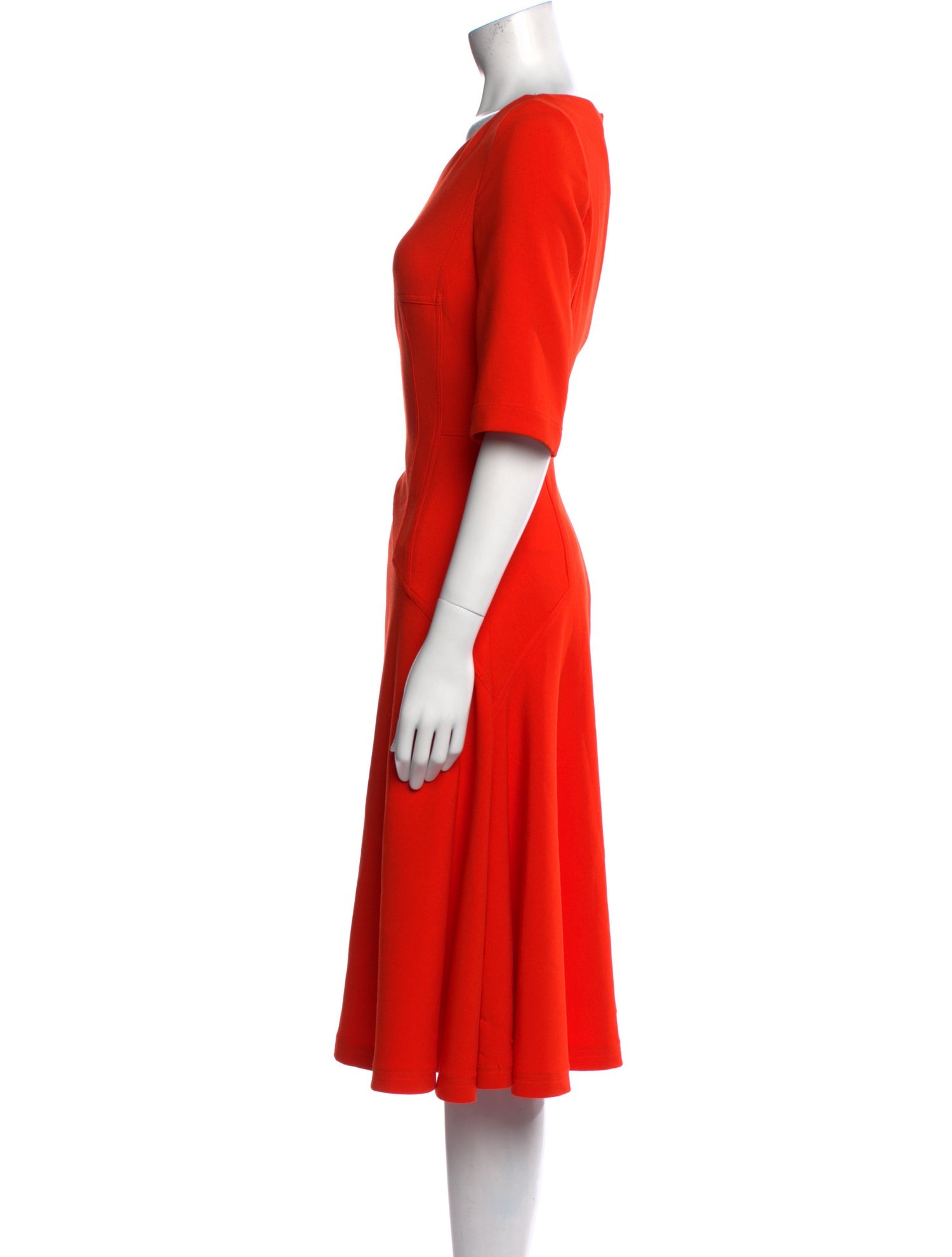 Akris V-Neck Midi Length Dress