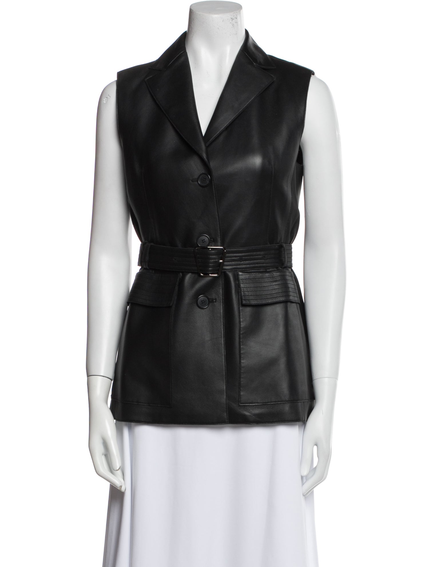 Akris Leather Vest