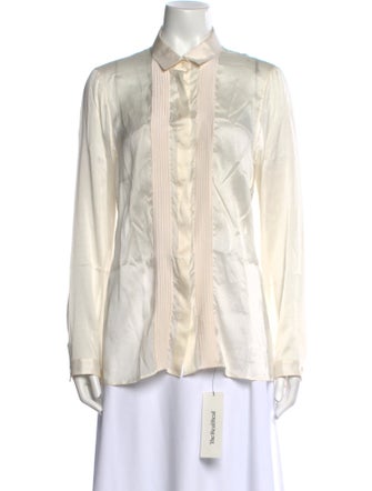 Akris Long Sleeve Button-Up Top