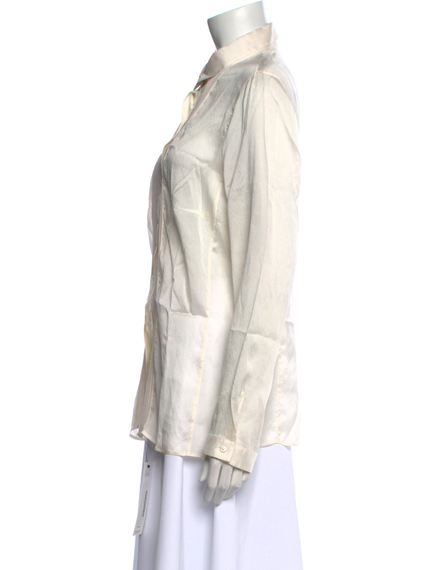 Akris Long Sleeve Button-Up Top