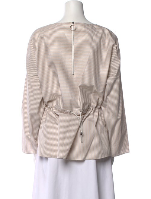 Akris Striped Bateau Neckline Blouse
