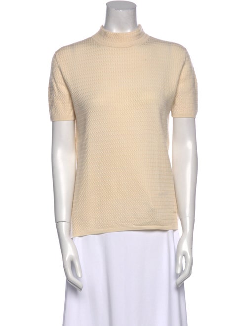 Akris Mock Neck Short Sleeve Top