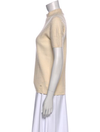 Akris Mock Neck Short Sleeve Top