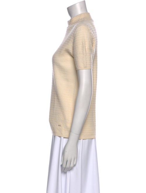 Akris Mock Neck Short Sleeve Top