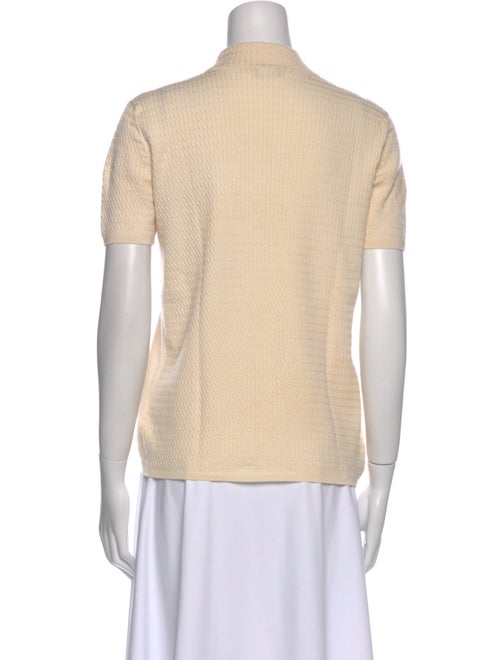 Akris Mock Neck Short Sleeve Top