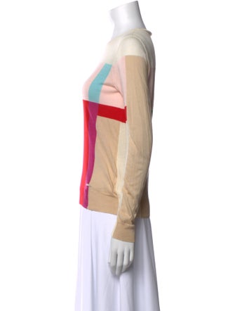 Akris Silk Colorblock Pattern Sweater