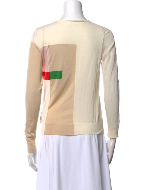 Akris Silk Colorblock Pattern Sweater