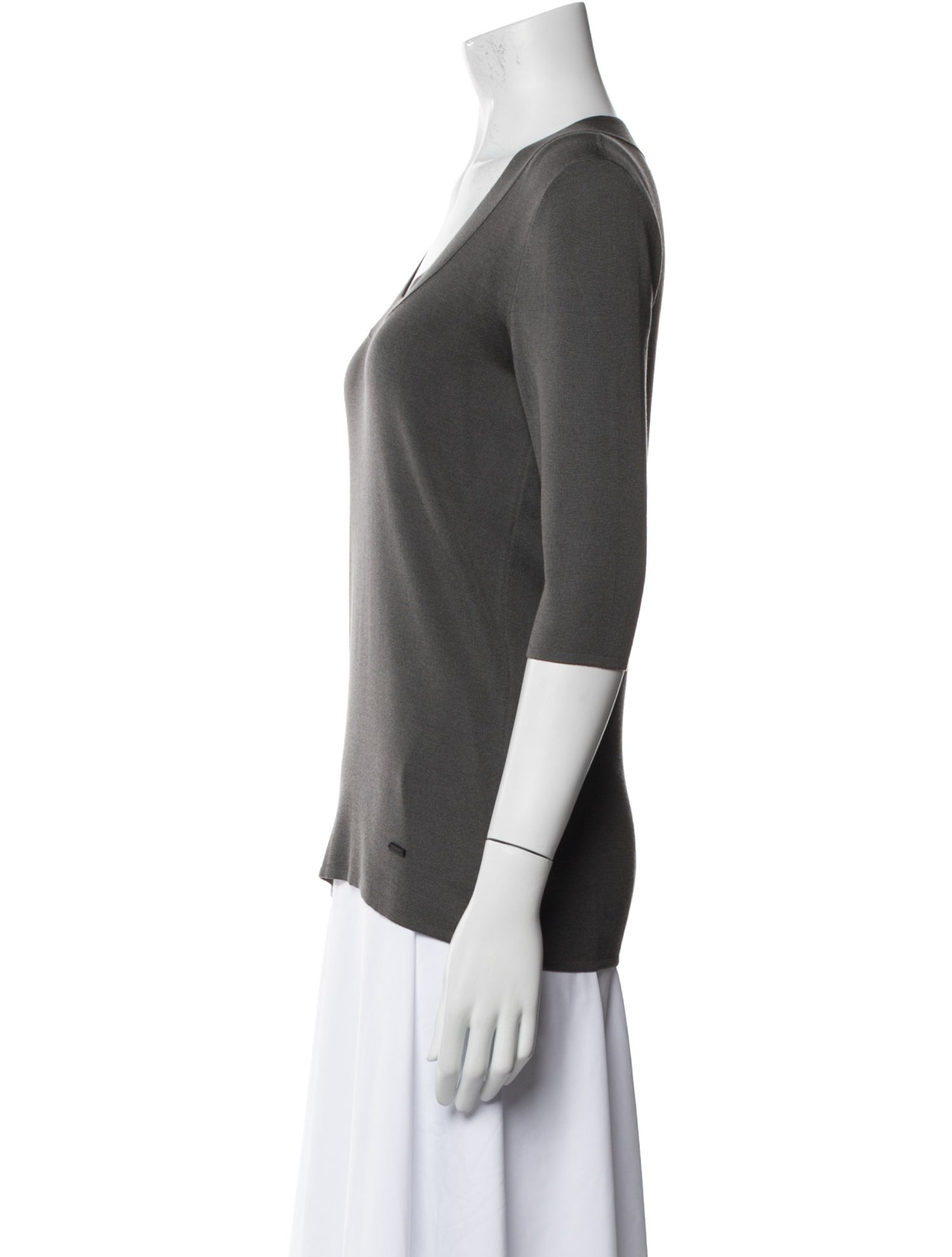 Akris Silk Scoop Neck T-Shirt