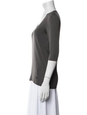 Akris Silk Scoop Neck T-Shirt