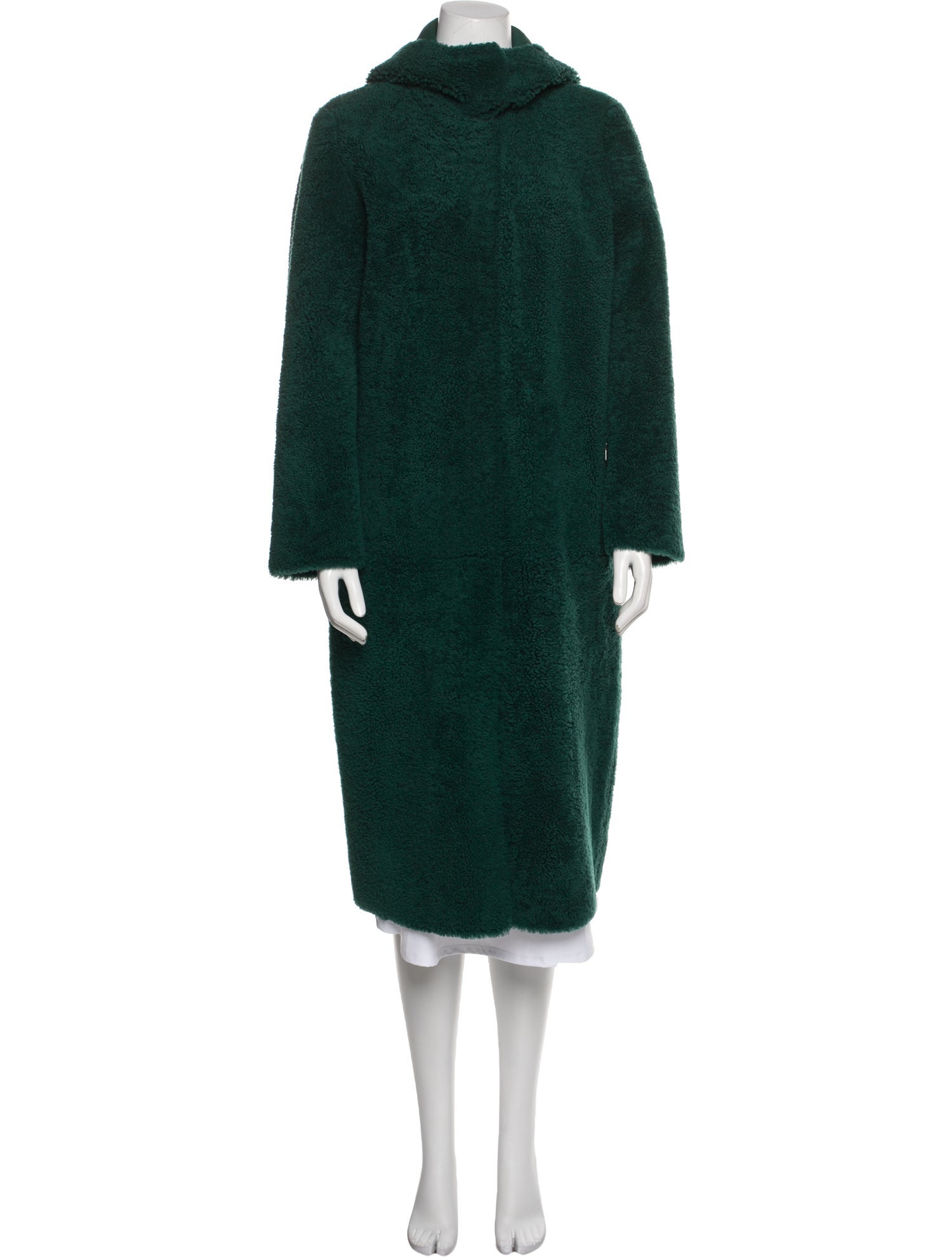 Akris Lamb Fur Faux Fur Coat