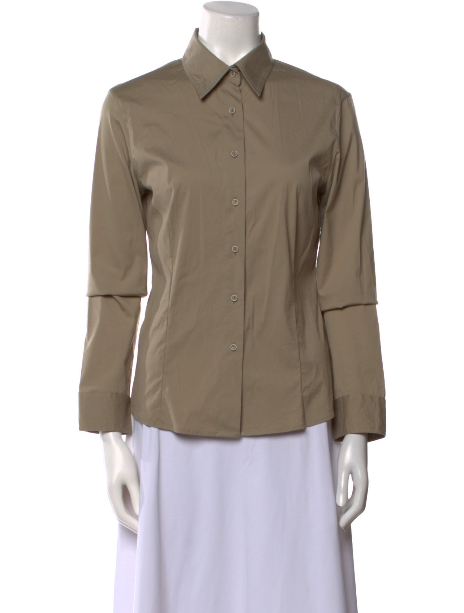 Akris Long Sleeve Button-Up Top