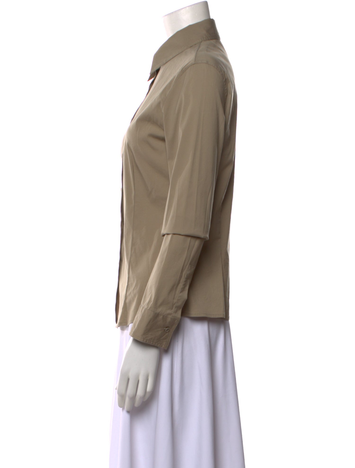 Akris Long Sleeve Button-Up Top