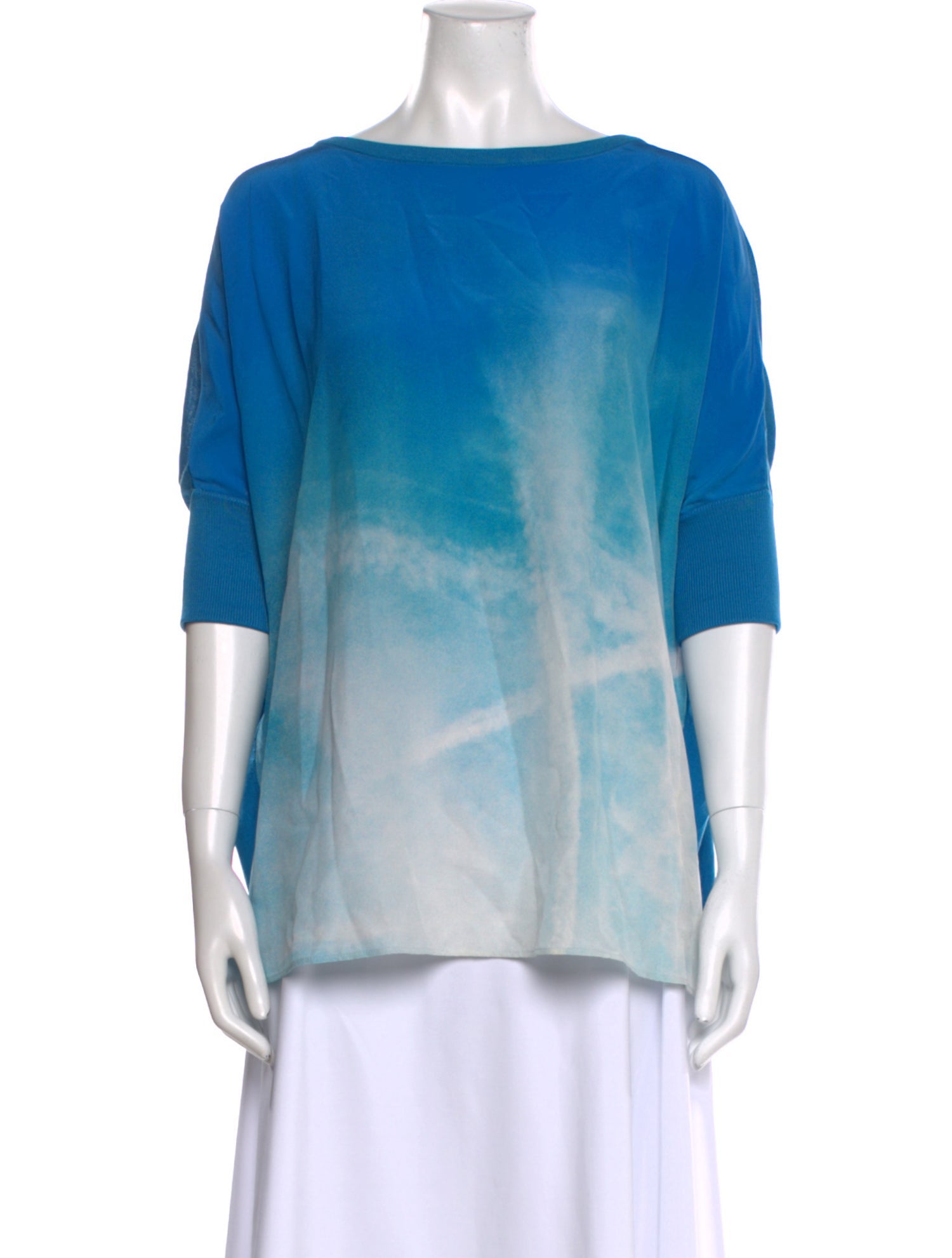 Akris Silk Tie-Dye Print T-Shirt