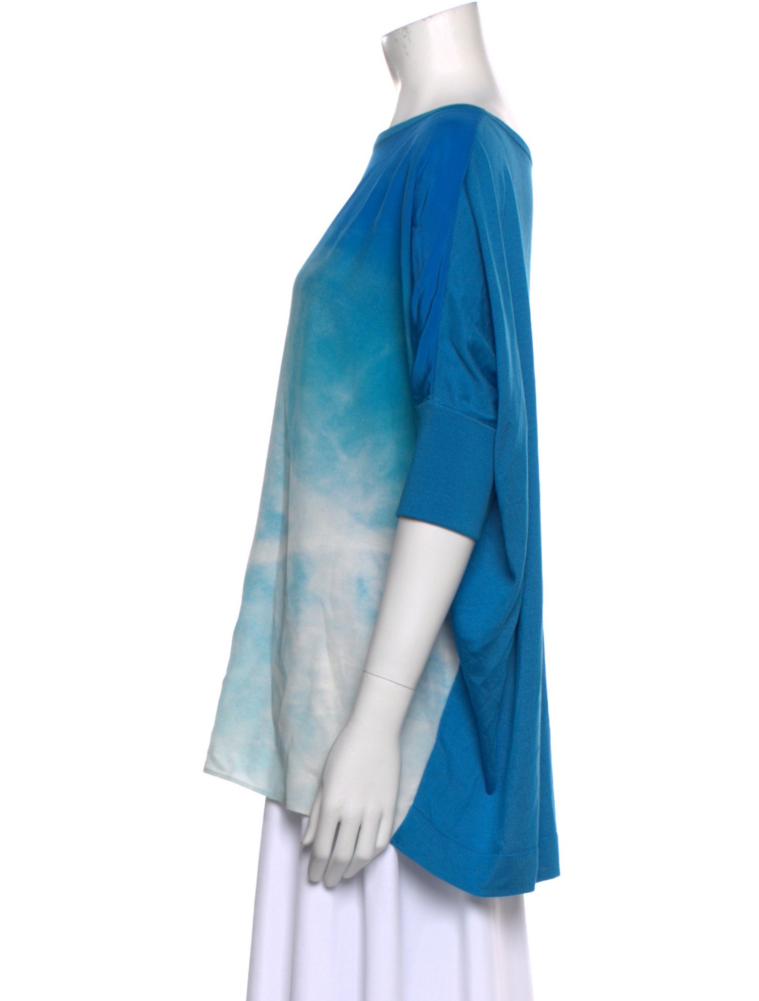 Akris Silk Tie-Dye Print T-Shirt