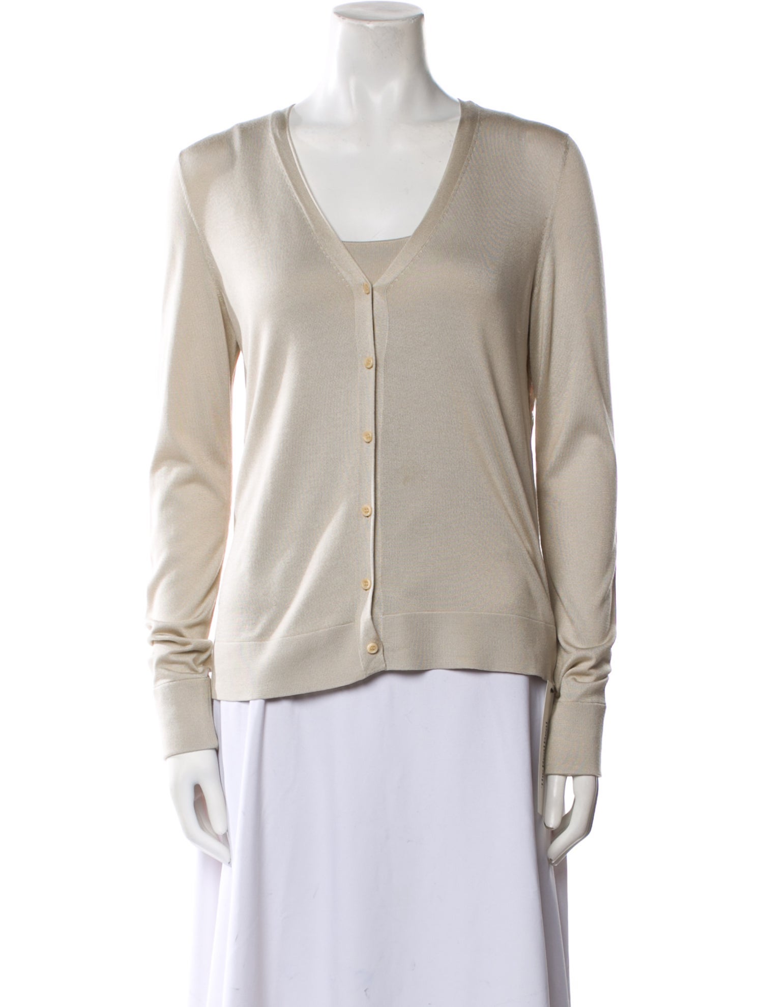 Akris Silk V-Neck Sweater