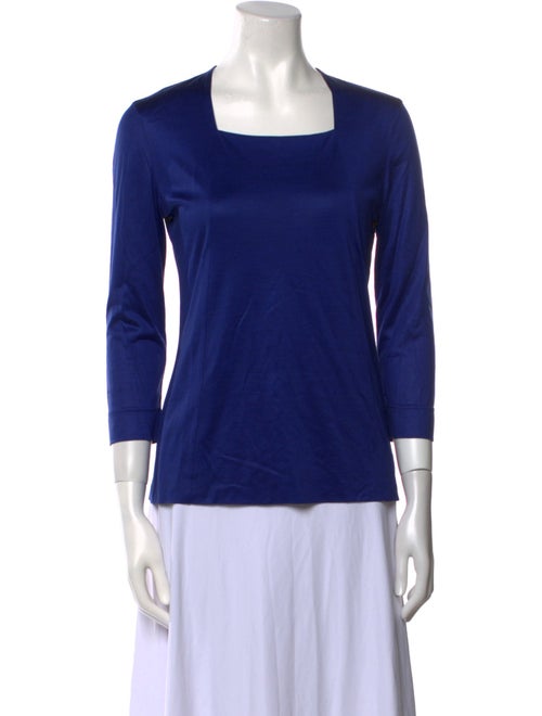 Akris Silk Square Neckline Top