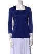 Akris Silk Square Neckline Top