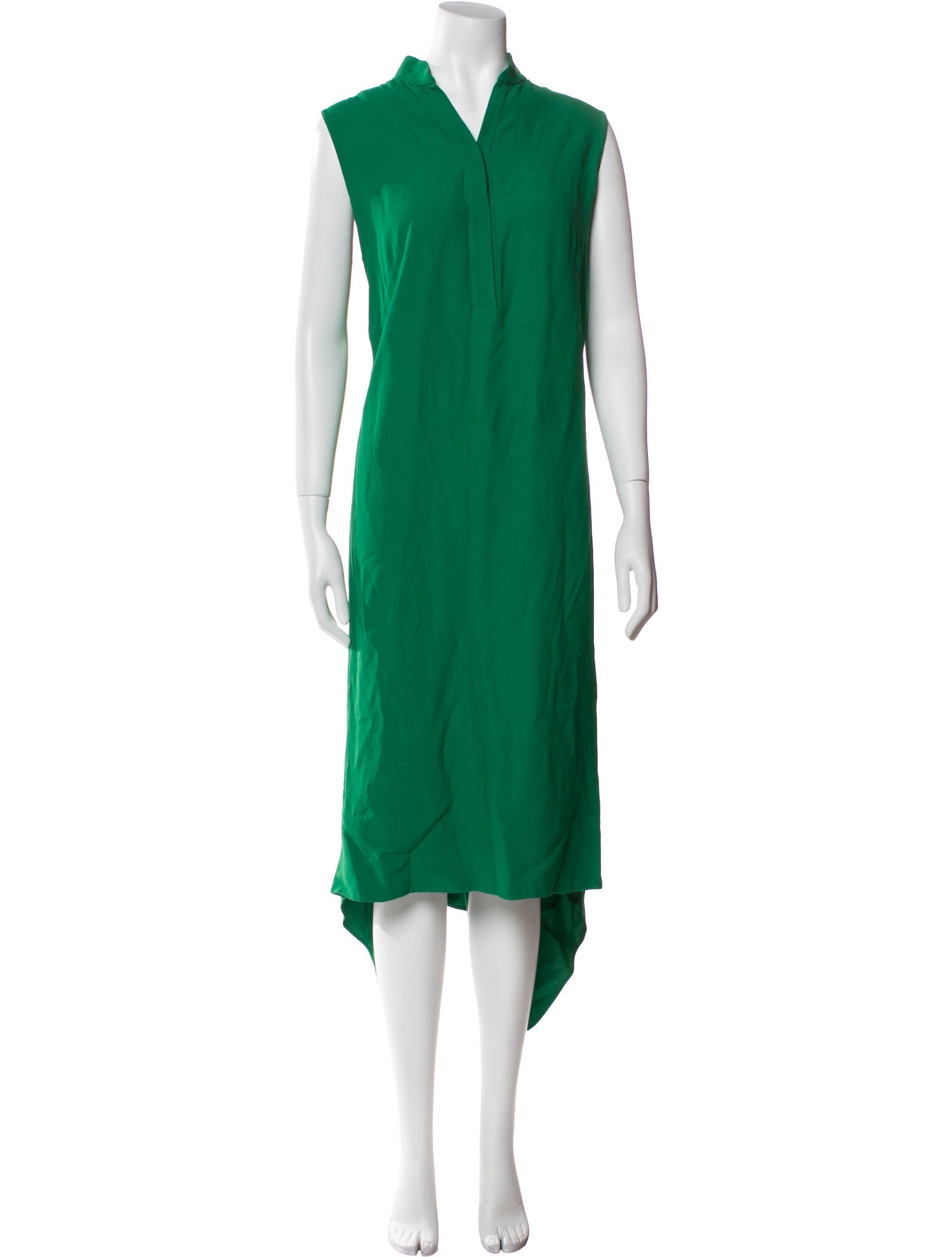 Akris V-Neck Long Dress