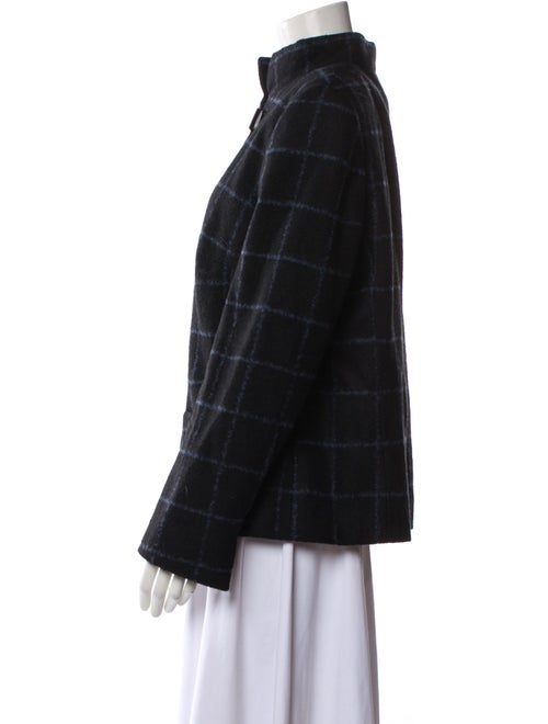 Akris Alpaca Plaid Print Jacket