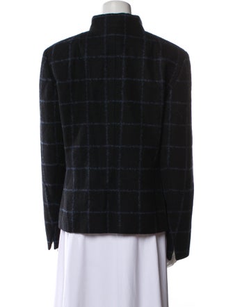 Akris Alpaca Plaid Print Jacket
