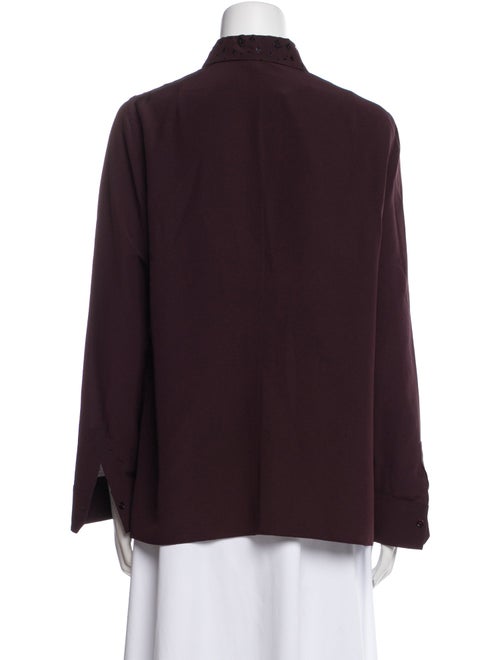 Akris Long Sleeve Button-Up Top