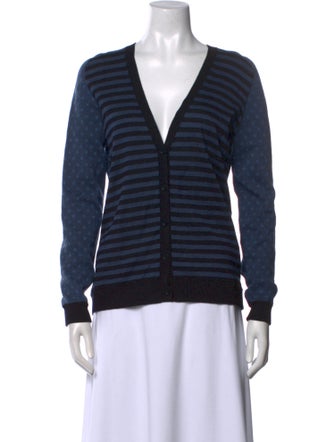 Akris Striped V-Neck Sweater