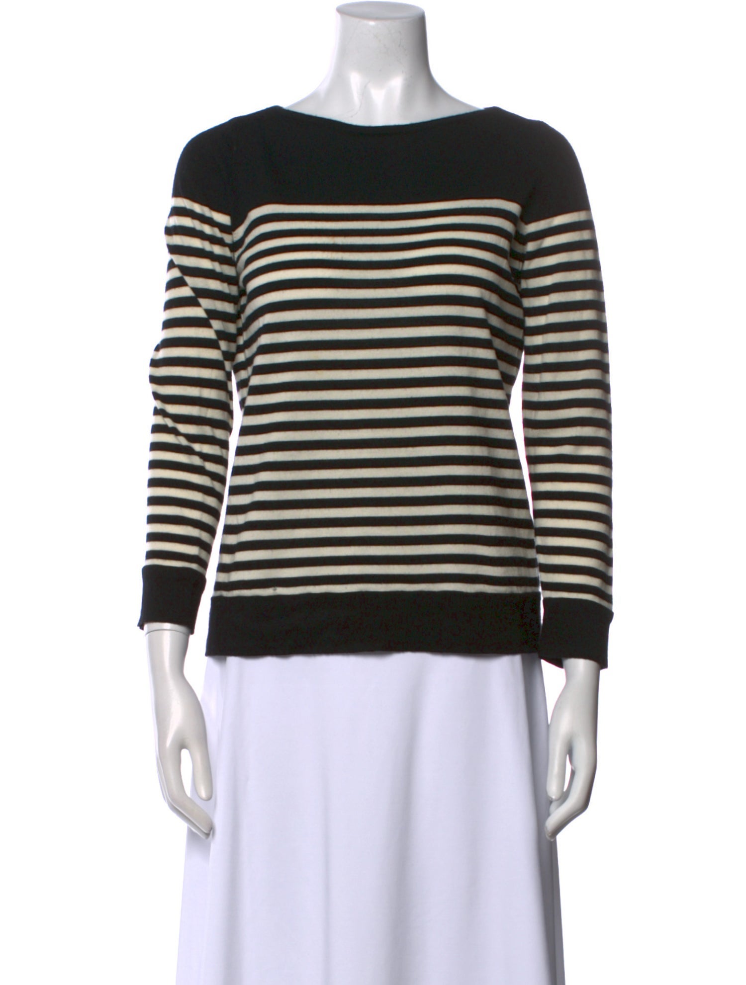 Akris Striped Bateau Neckline Sweater